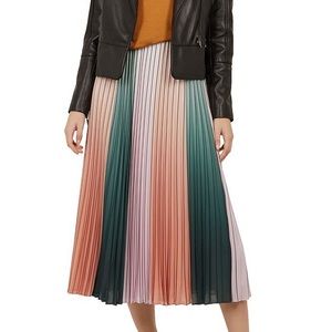 NWOT Ted Baker Multicoloured Pleated Skirt